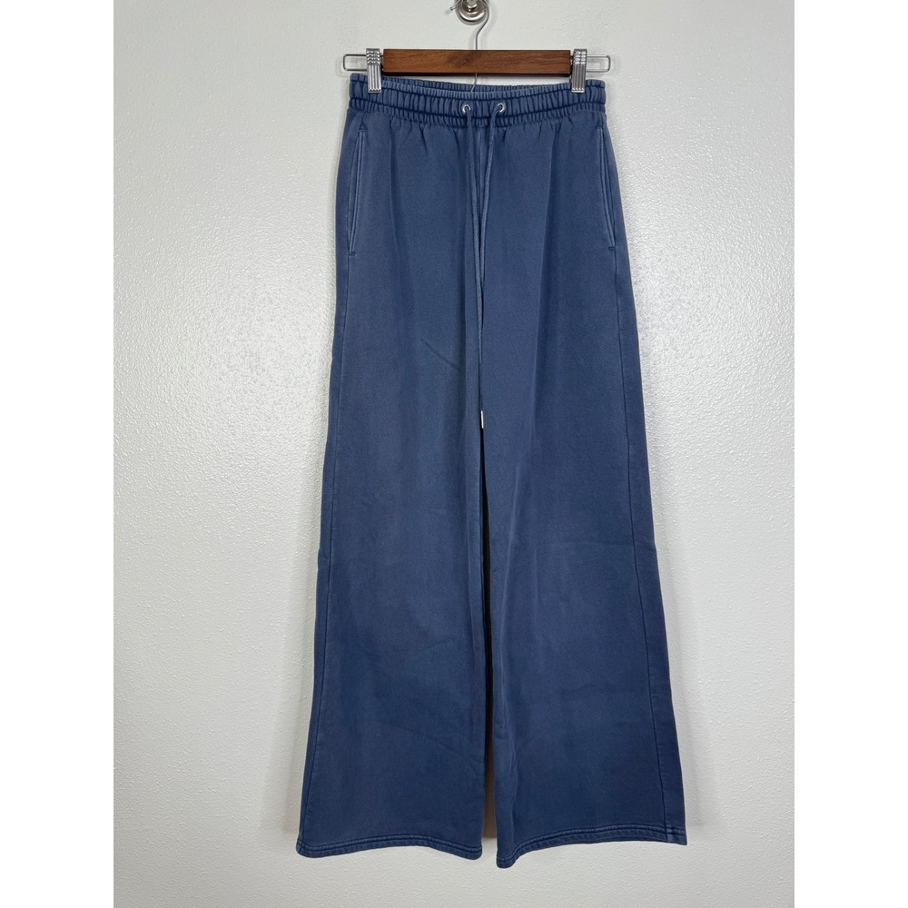 Abercrombie & Fitch Garment Dyed Wide Leg Sweatpants Navy‎ Blue XS Joggers
